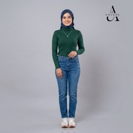 ANVERS | Women Turtleneck Sweater Shirt, Korean style versatile Slim Long-sleeve S0002