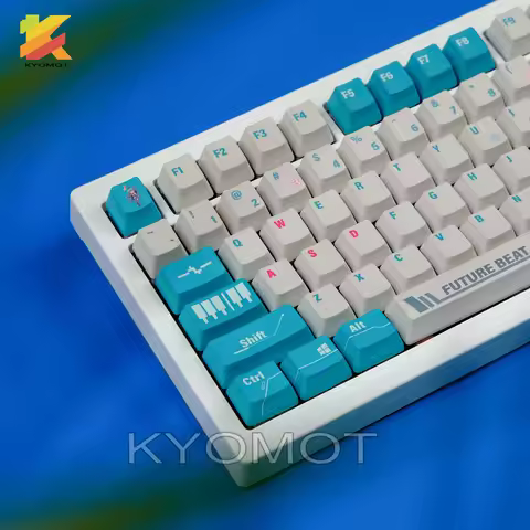 KYOMOT 123 Keys GMK Virtual Singer Cyber Theme Keycap Cherry Profile PBT Anime Keycaps for MX Switch