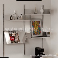 Combination vitsoe System Wall-Mounted Laminate Bookshelf Stainless Steel Display Rack Storage Rack 