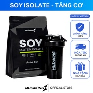 Soy Protein Isolate Musaking Vegetable Powder 1kg bag (Muscle Gain Weight Gain) + Free 600ml Shaker