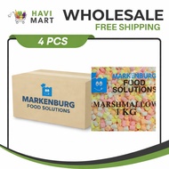 MARKENBURG MINI RAINBOW MARSHMALLOWS Candy Toppings 1KG (5 PIECES PER BOX) HMART