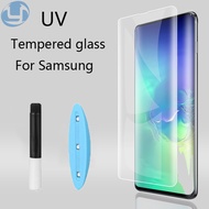 NaVVin ฟิล์มกระจก นิรภัย เต็มจอ กาวยูวี ซัมซุง Samsung S8 S9 Plus S10 5G UV Glue Set Curve Tempered Glass Full Screen