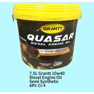 7.5L GRANTT QUASAR 10W40 SEMI SYNTHETIC TURBO DIESEL ENGINE OIL. API:CI-4 HILUX TRITON D-MAX NAVARA 