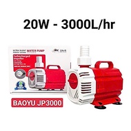 BƠM CHÌM BAOYU JP 3000 (20W - 3000L/Hr) cao cấp - Máy bơm nước bể cá, bơm đài phun nước, sinh hoạt, 