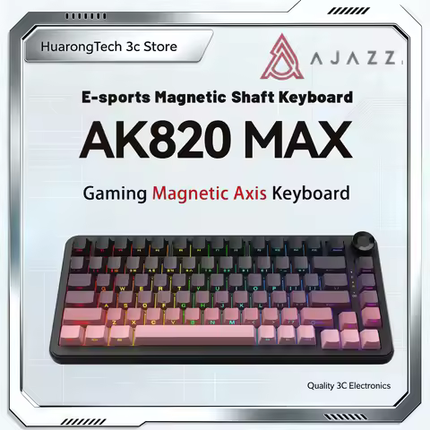 AJAZZ AK820 Max Mechanical Keyboard Three-mode Wireless Bluetooth Side Engraving E-sports 75 Game Cu