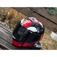Big Eyes Tainan WS Knight Supplies EVO Zhitong CA969 Deadpool Duck Tail Full Face Helmet Inner Sungl