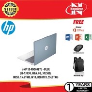 HP 15-FD0058TU - BLUE (I5-1335U, H&S, 8G, 512SSD, IRISX, 15.6'FHD, W11, RSLOTX1, SSLOTX0)