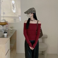 JARINYA เสื้อปาดไหล่แขนยาว wg.we ปัก Drodo