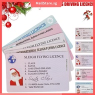 Fake Plastic Santa Claus Lost Driving License Christmas Eve Sled License Creative Christmas Gift Xmas Novelty License Card SHOPSKC4698