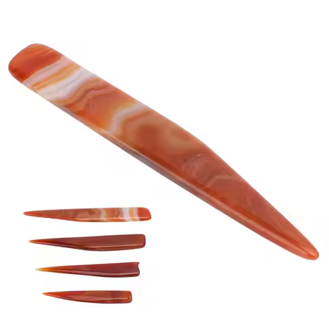 Agate Burnisher Tool Red Agate Burnisher Knife Professional Hand Jewelry Burnisher for Gold Sliver C
