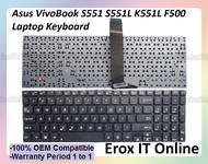 Asus VivoBook S551 S551L S551LB S551LN V551 K551 K551L F500 S551LA V551LN Series MP-13F83PS-920 Laptop Keyboard
