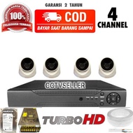 CCTV SELLER PAKET CCTV 4CHANNEL 4KAMERA IC SONNY TURBO HD 1080P