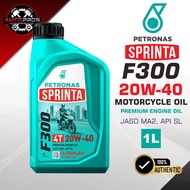 Petronas Sprinta F300 20W-40 Motorcycle Oil 1L 4T 20W-40 JASO MA2 API SL