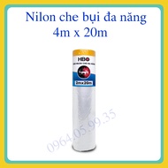 Nilon che bụi 4mx20m màng nilon che nội thất băng keo nilon che sơn nhiều kích thước