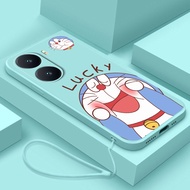 Xiaomi POCO C71 redmi A5 Stylish Casing Silicon Rubber Case Lucky Doraemon Liquid Phone Cover with S