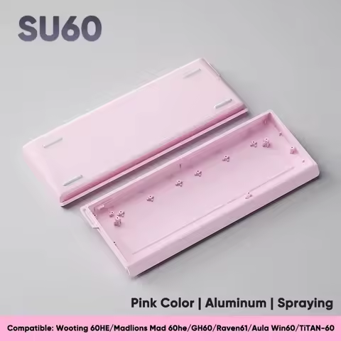 SU60 Wooting 60HE Aluminum Keyboard Shell 60% Keys Layouts Keyboard Case For Madlions Mad 60he GH60 