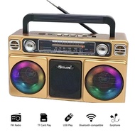 High Quality Retro Portable Radio USB TF AM FM SW TV Vintage Design Rechargeable and to Ship Home Ra