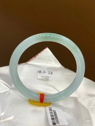 冰種翡翠天然翡翠玉鐲A玉手鐲 玉鈪 • 冰種果綠翡翠圓鐲