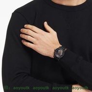 熱銷Armani阿瑪尼黑武士皮帶新款時尚復古黑色鏤空機械手錶男AR60012【優選精品】