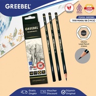 GREEBEL Pencil Graphite Pencil 5B 1 Pcs (Unit) School Office Exam Writing Pencil 7018 Grade 5B