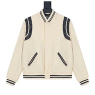 Off-White Patchwork Baseball Jacket Baseball Uniform Jacket