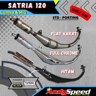 Knalpot Satria 2Tak Lumba Hiu Standar Racing Merk Andy Speed