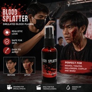 Halloween Cosplay Makeup Kit Fake Blood Wax Vampire Plasma Teeth Simulated L0w8