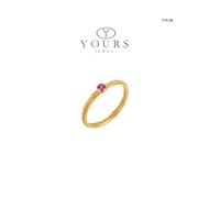 YOURS JEWEL 916 GOLD SWAROVSHI RING