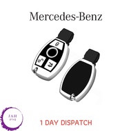 AMG REMOTE FOB KEY COVER CASE FOR MERCEDES A C E S SL CLK SLK ML CLASS, SILVER