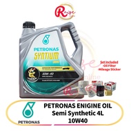 ( Combo Set ) Petronas Syntium 800 10W40 Engine Oil 4Litre   + Oil Filter PROTON TOYOTA PERODUA NISSAN HONDA KIA