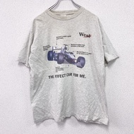 Used 2000s F1 Car Short Sleeve T-Shirt, Vintage, Marble Gray, Size L
