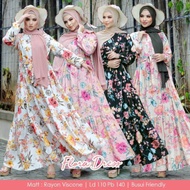 Homey dress / gamis katun rayon/floral nagita /dress nagita