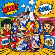 Converse COMIC Multicolor Go2 Backpack / Converse COMIC School Bag for Kids CV Backpack Unisex
