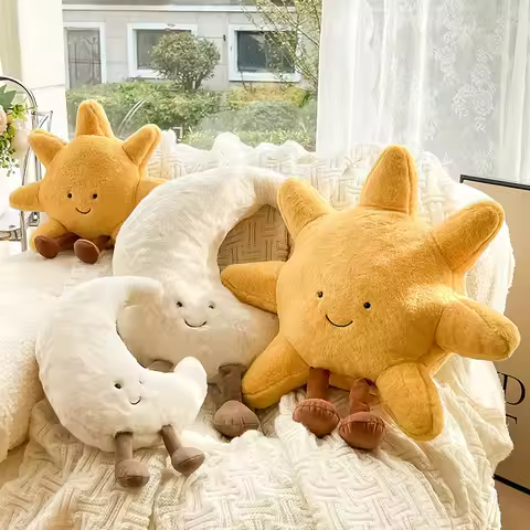 INS-style Sun-shaped Throw Pillow Sofa Living Room Decorative Pillow Moon Cushion Bay Window Tatami 