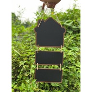 [with chalk]Light brown wooden chalkboard for writing menus and notes includes 2 boards/3 boards/4 b
