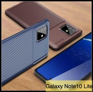 三星 Galaxy Note10 Lite (6.7吋) 時尚經典商務新款 碳纖維紋 創意甲殼蟲 全包軟殼 手機殼