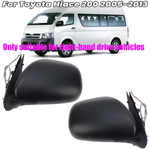 3Pins Rearview Mirror Assembly For Toyota HiaceTRH/KDH 200 2005-2013 Right Hand Drive Manual Folding