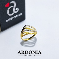 ARDONIA Cincin Ombak Rindu Emas 375 (9K Gold / 375 Gold)