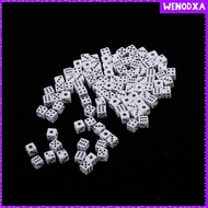 [Wenodxa] 100pcs 5mm Six Sided D6 Dice Dies for Table Games  RPG Gaming Gift Collection
