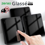 [SIRIM] ZENSO-Glasse Black Glass Rocker（Tempered Glass）Switch Switches & Socket Suis Kaca Lampu Ruma