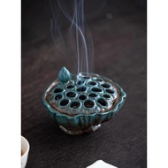 Agarwood Burner With Lotus Shape, Agarwood Burner, Ceramic Material, Brown