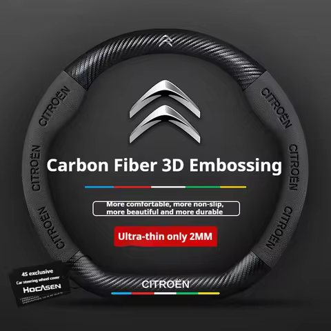 Suede Leather Car Steering Wheel Cover for Citroen DS5 DS6 DS7 C1 C3 C5 C6 C8 DS4 C5X Xsara Picasso 
