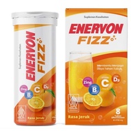 Enervon Fizz Effervescent Vitamin C and B Complex, D3 plus Zinc Supplement, contents 8