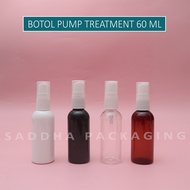 60ml PET Treatment Pump Bottle 60 Hand Sanitizer Bottle/ ML Shampoo Soap Bottle/ Refillable Bottle/ 