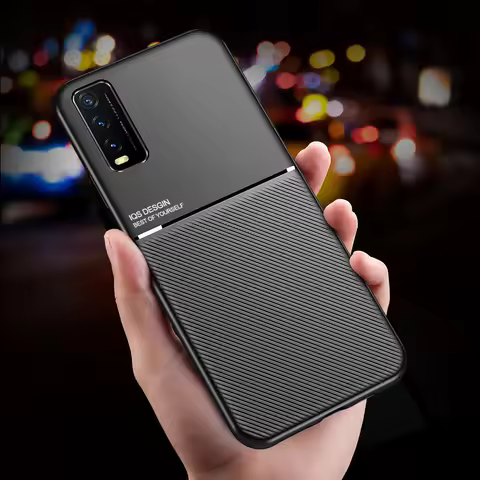 For VIVO 2027/2037 Y20 Magnetic Soft Cloth Case Soft Silicone Bumper Cover For VIVO Y19 Y17 Y12