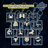 GANTUNGAN ZODIAC KEYCHAIN VIRAL CANCER GEMINI LIBRA VIRGO ARIES SCORPIO AQUARIUS SAGIARIUS CAPRICORN