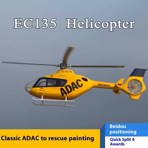 FLYWING EC135 RC Helicopter RTF EC135 scale helicopter 6CH 470 size rc helicopters 4 blades EC135 Ye