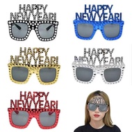 Funky Glasses For Christmas 2026 And New Year's Gifts HAPPY NEW YEAR Decorative Glasses Party Props 