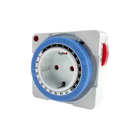 24 Hours EU Timer Switch Timer Plug in Mechanical Grounded Programmable Smart Countdown Switch Socke