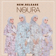 KURUNG NOURA by ELLE ZAHRAA Baju Kurung Floral Lace Design Raya Exclusive Muslimah Wear Nursing Friendly